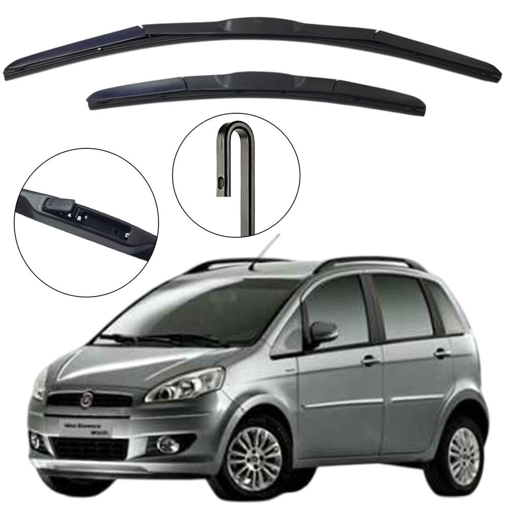 Kit Palheta Dianteira Idea 2005 a 2010 Limpador de Parabrisa de Silicone