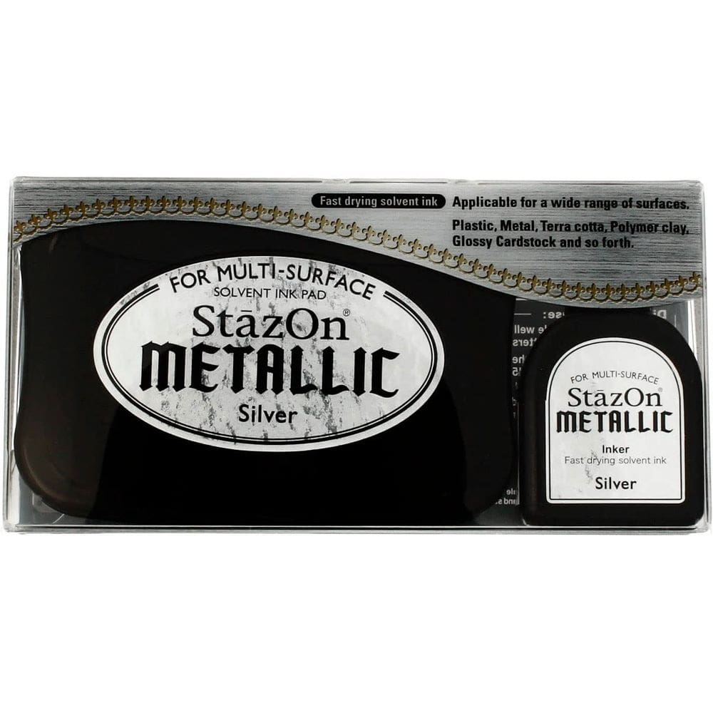 Tinteiro Tsukineko Stazon Silver Multi-Surface