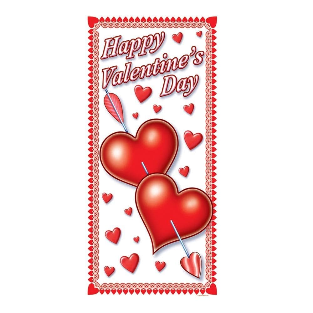 Capa de porta Beistle para Dia dos Namorados 152 cm x 76 cm de plástico