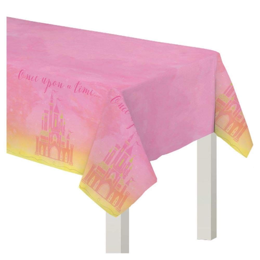 Capa de mesa Amscan Disney Princess 137x244 cm Rosa Amarelo