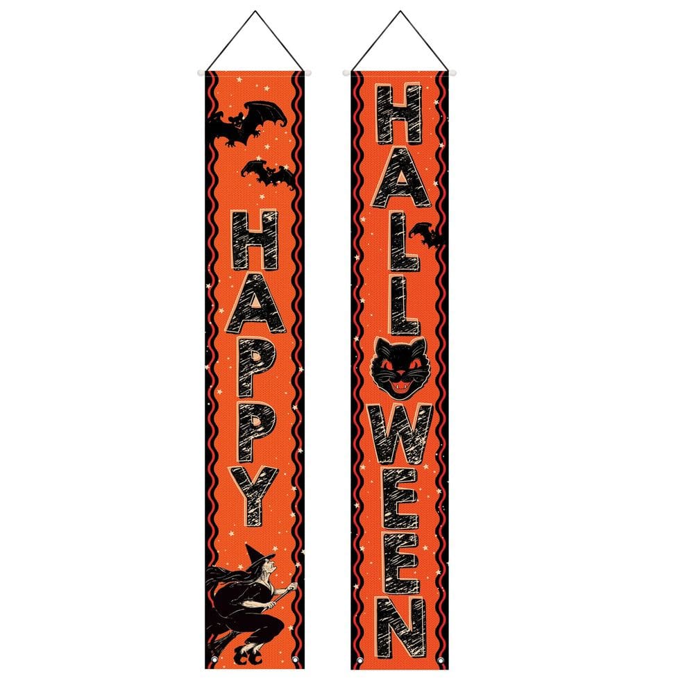 Conjunto de painéis de porta de Halloween Beistle 183 cm em tecido vintage