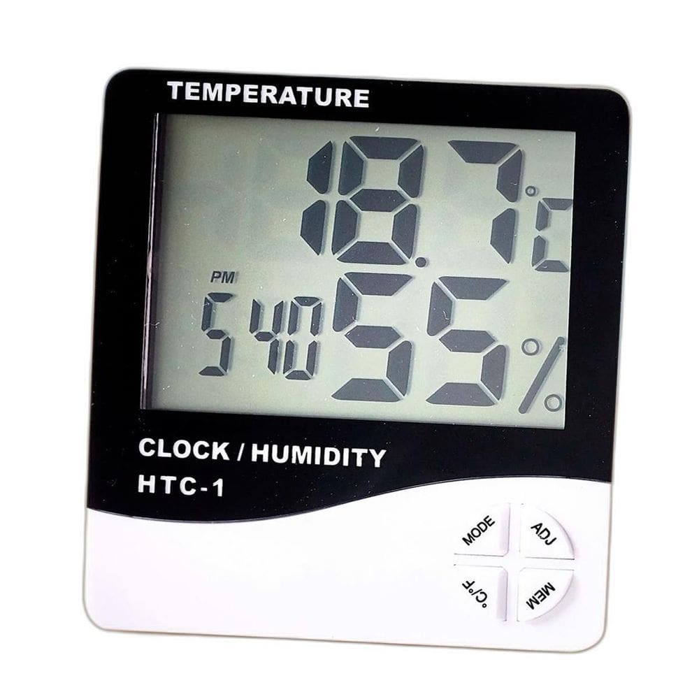 Higrômetro Digital Com Termômetro Externo E Interno