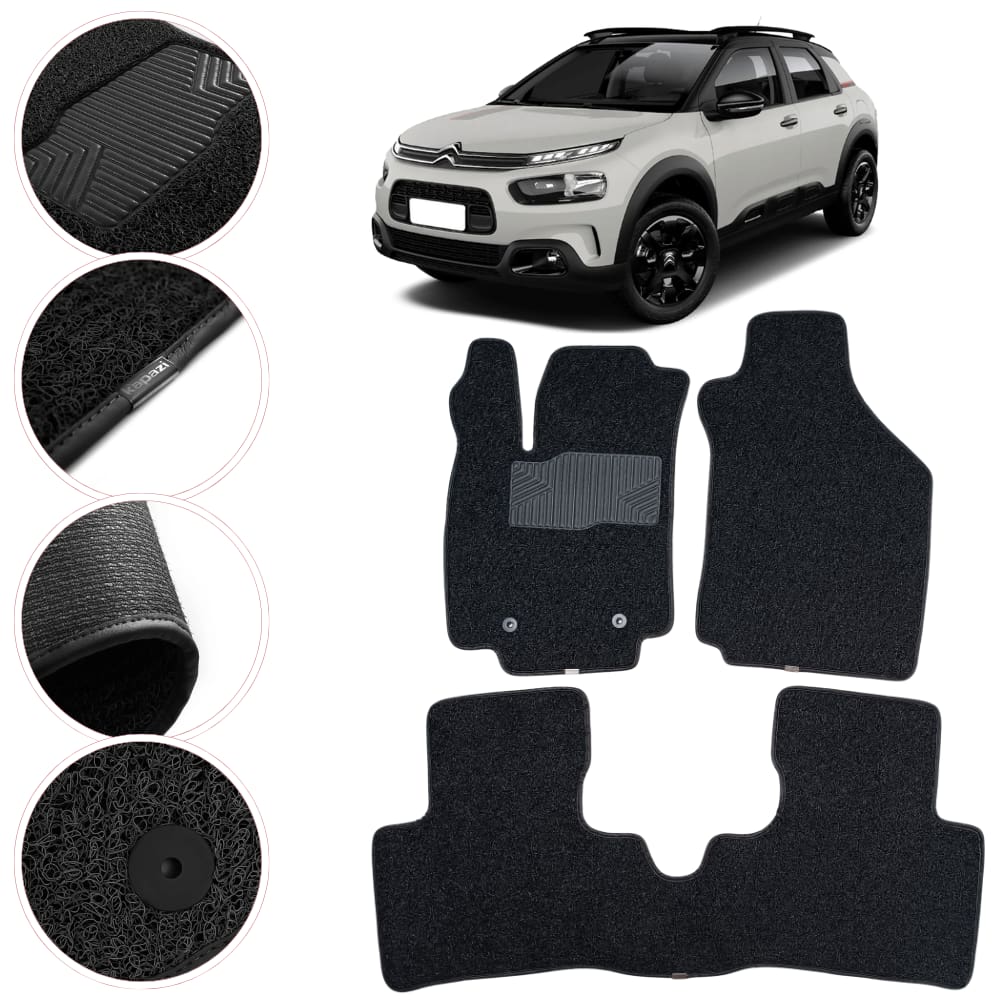 Tapete Kapazi Automotivo Citroen C4 Cactus 2019 a 2024 Preto