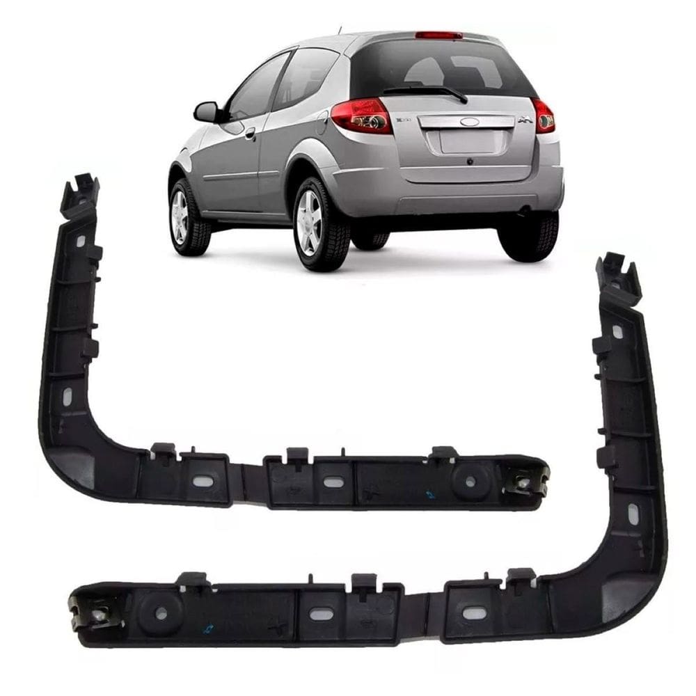 Par Suporte Guia Parachoque Traseiro Ford Ka 2008 A 2013