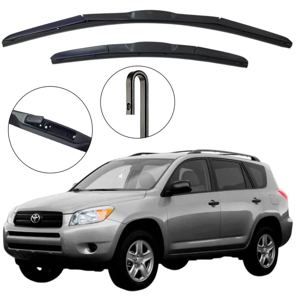 Kit Palheta Dianteira Rav4 2000 a 2012 Limpador de Parabrisa de Silicone