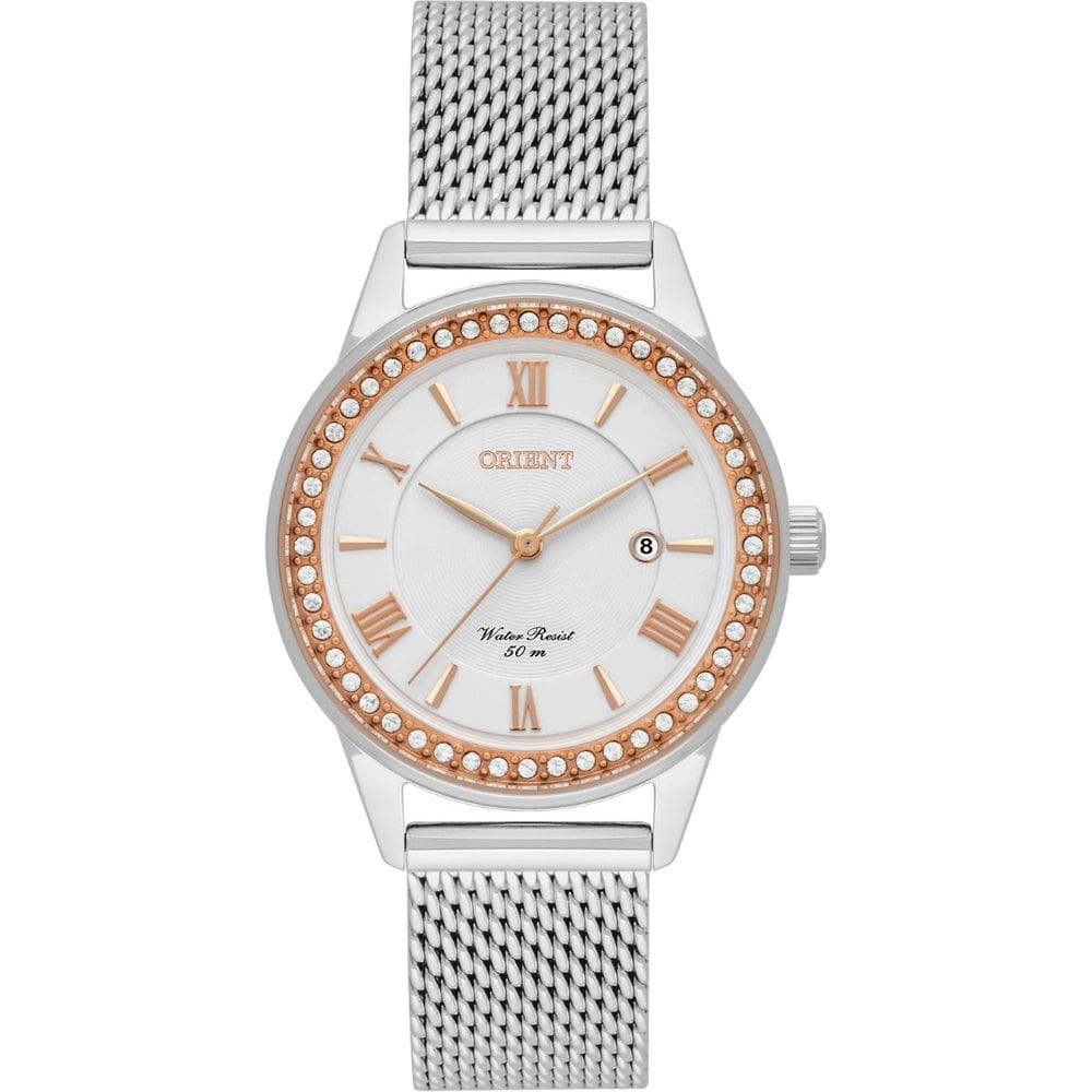 Relógio Orient Feminino Prata E Rose Ftss1163 B3sx