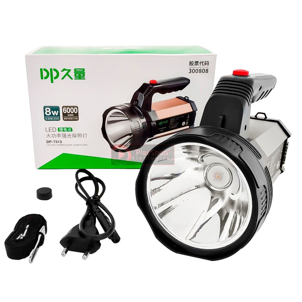 Lanterna Holofote Farolete de mão Recarregável Bivolt Super Led 20W Potente Bateria 6000Mah Alta Duração até 14H 3 Modos