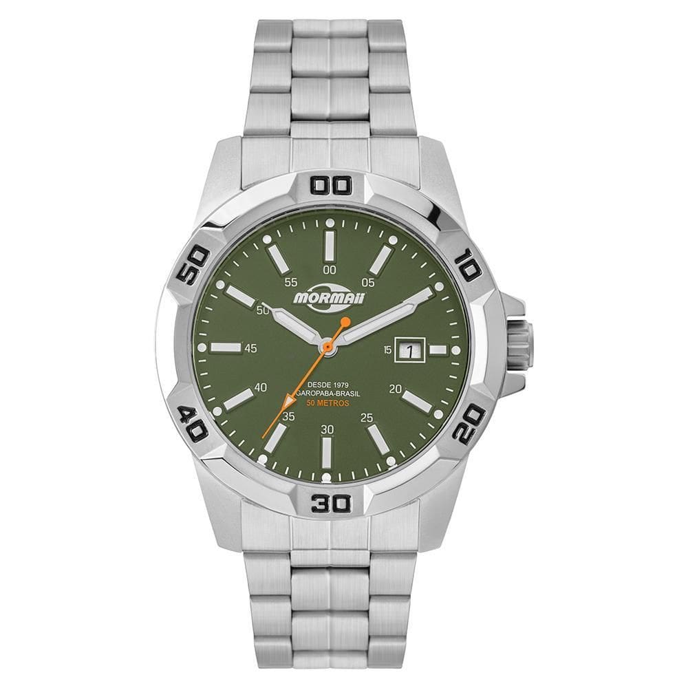 Relógio Mormaii Masculino Steel Basic Prata - MO2317AG/1V