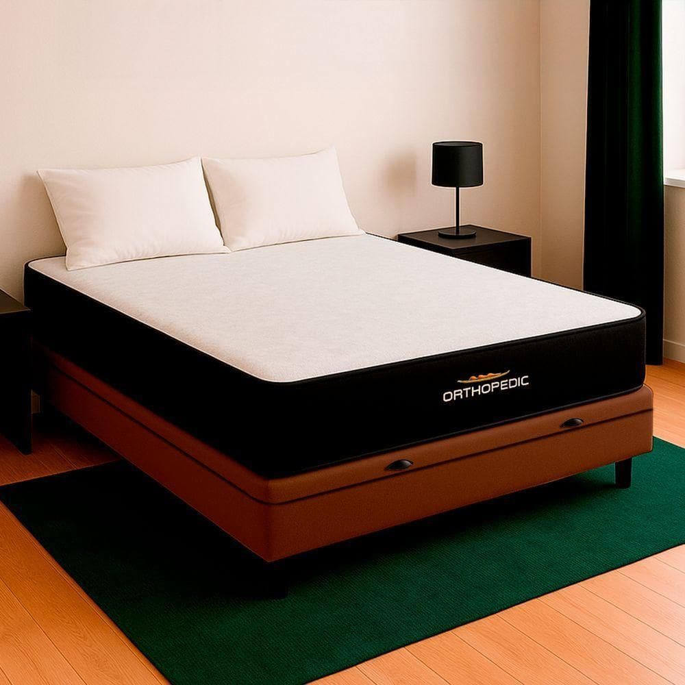 Cama Box Viúvo E Colchão Orthopedic D33 V-store Marrom