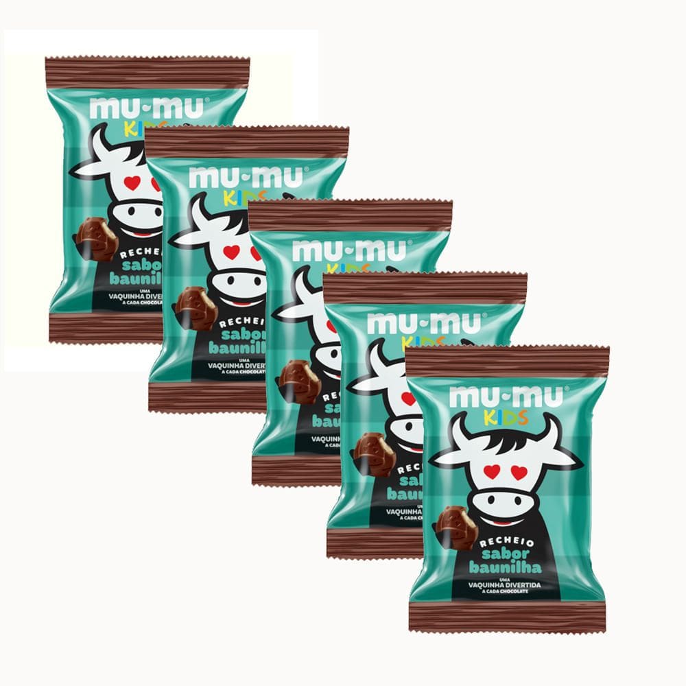 Kit 5 Chocolate Mu-Mu Kids Neugebauer Baunilha 15,6g