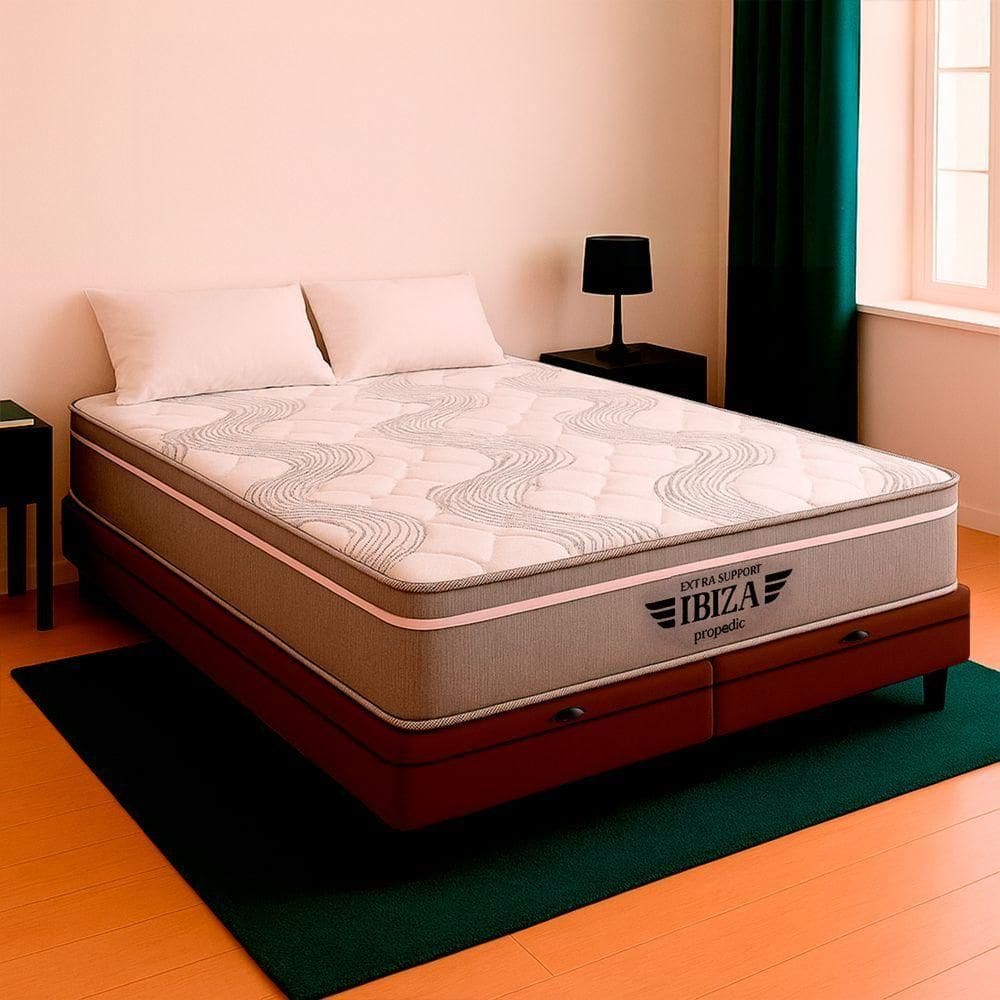 Cama Box Queen E Colchão Ibiza Molas Ensacadas V-store Marrom
