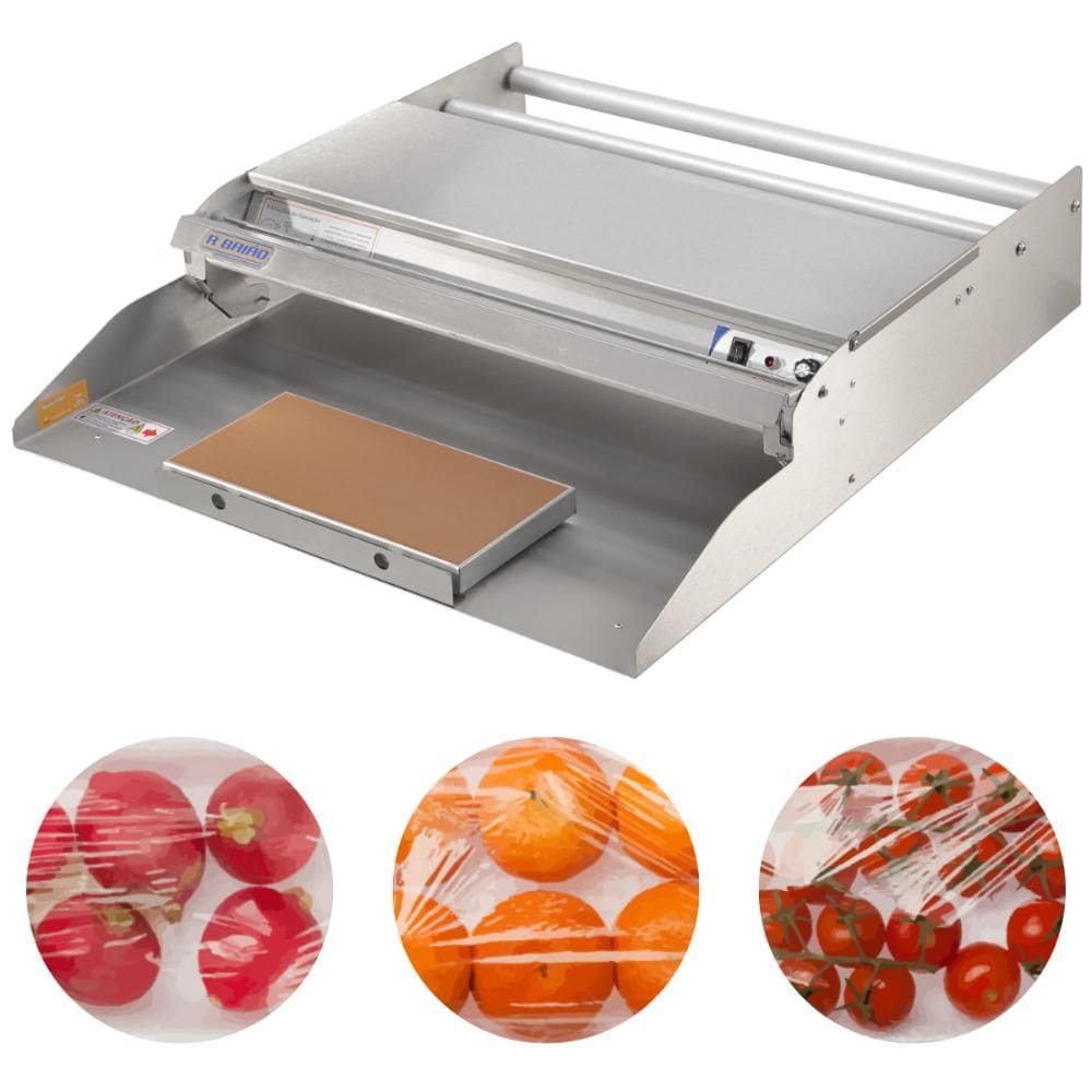 Embaladora de Filme PVC 50cm Inox Aplicador Para Alimentos Embalafil Standard R. Baião