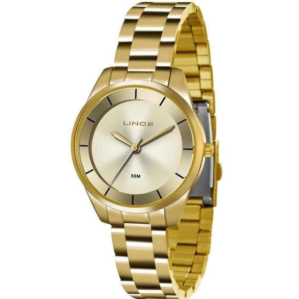 Relógio Feminino Lince Lrg4446L C1Kx Casual Dourado