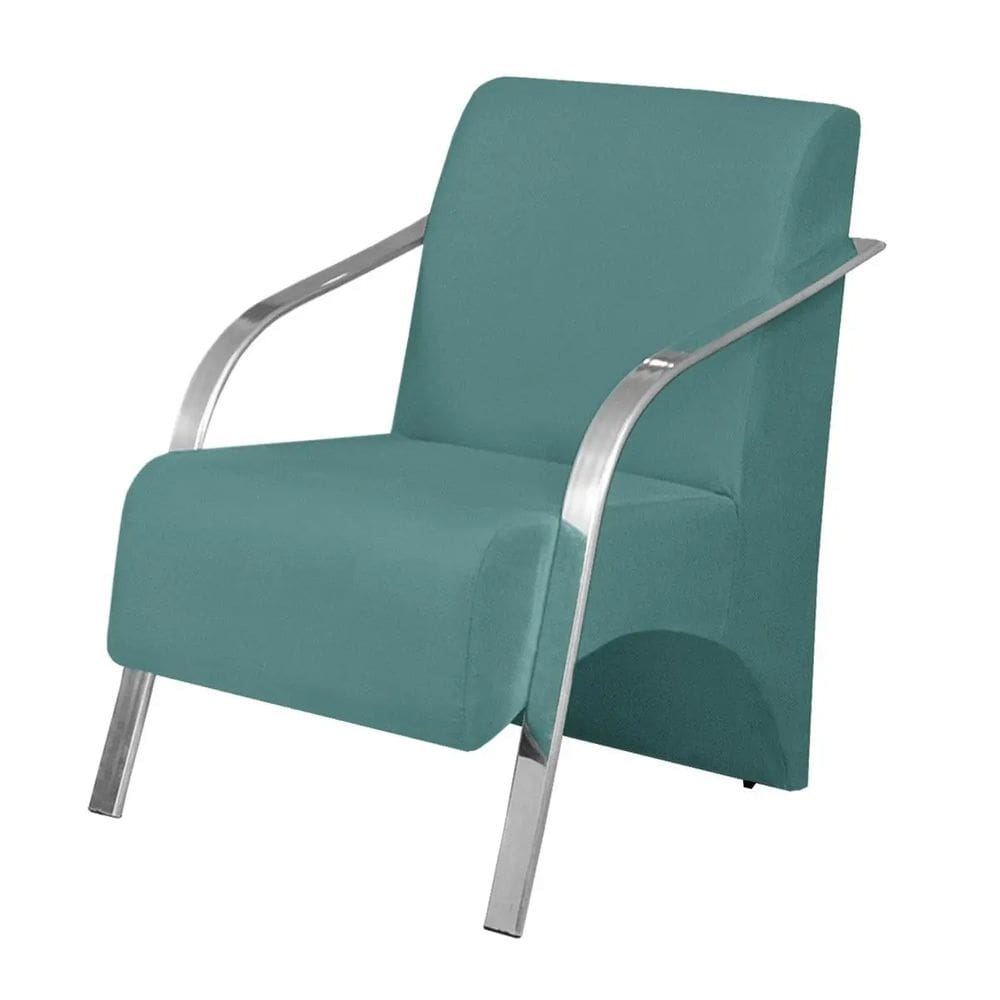 Poltrona Turquesa Suede Venus Premium - Santo Box FR