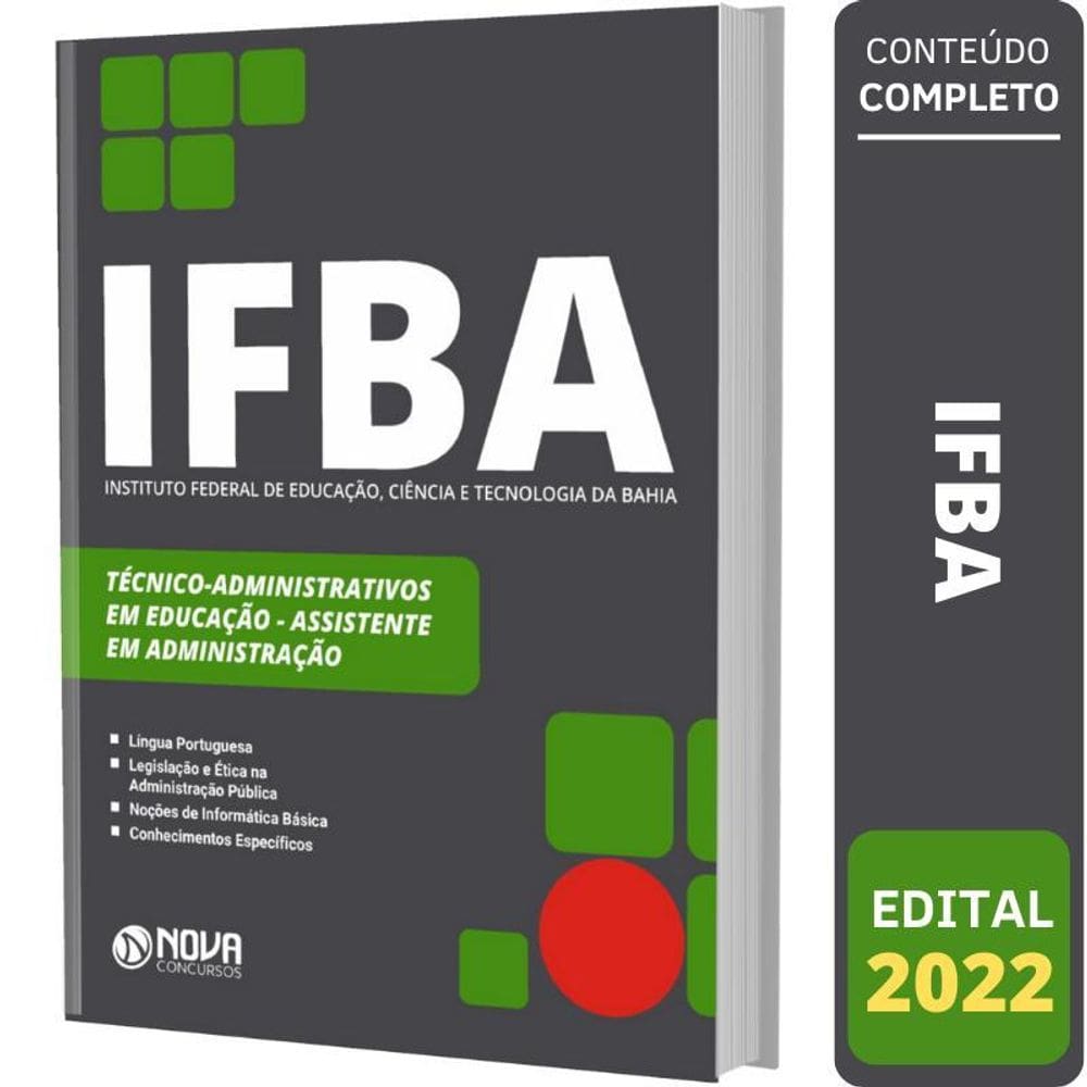 Apostila Concurso Ifba - Técnico Assistente Em Administração
