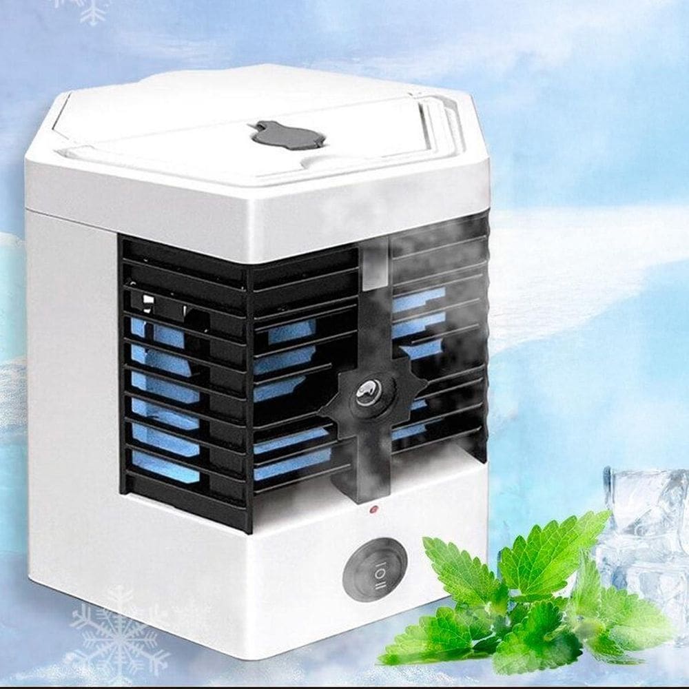 Mini Ventilador Portátil Usb Com Ar Condicionado Quartos