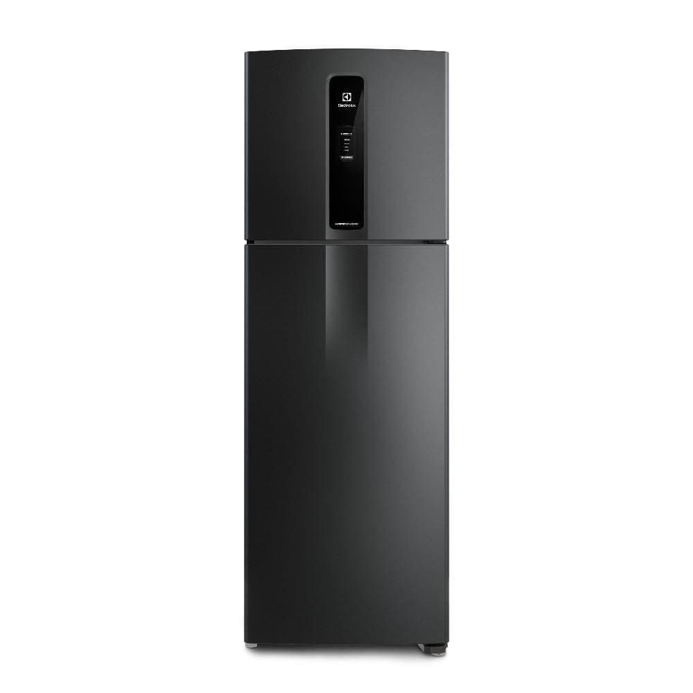 Geladeira Electrolux Frost Free Duplex Inverter IF43B 390L Black Inox Look Preto 110V