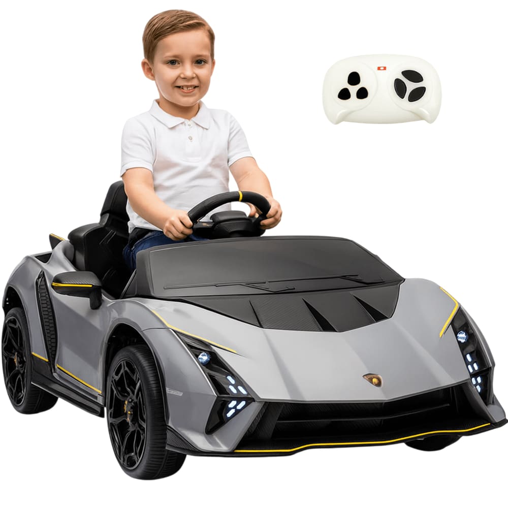 Carro Eletrico Infantil Lamborghin Aventador Bang Toys Cinza 12V