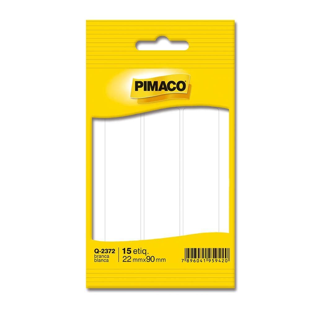 Etiqueta adesiva Q-2372 retangular branca - Pimaco