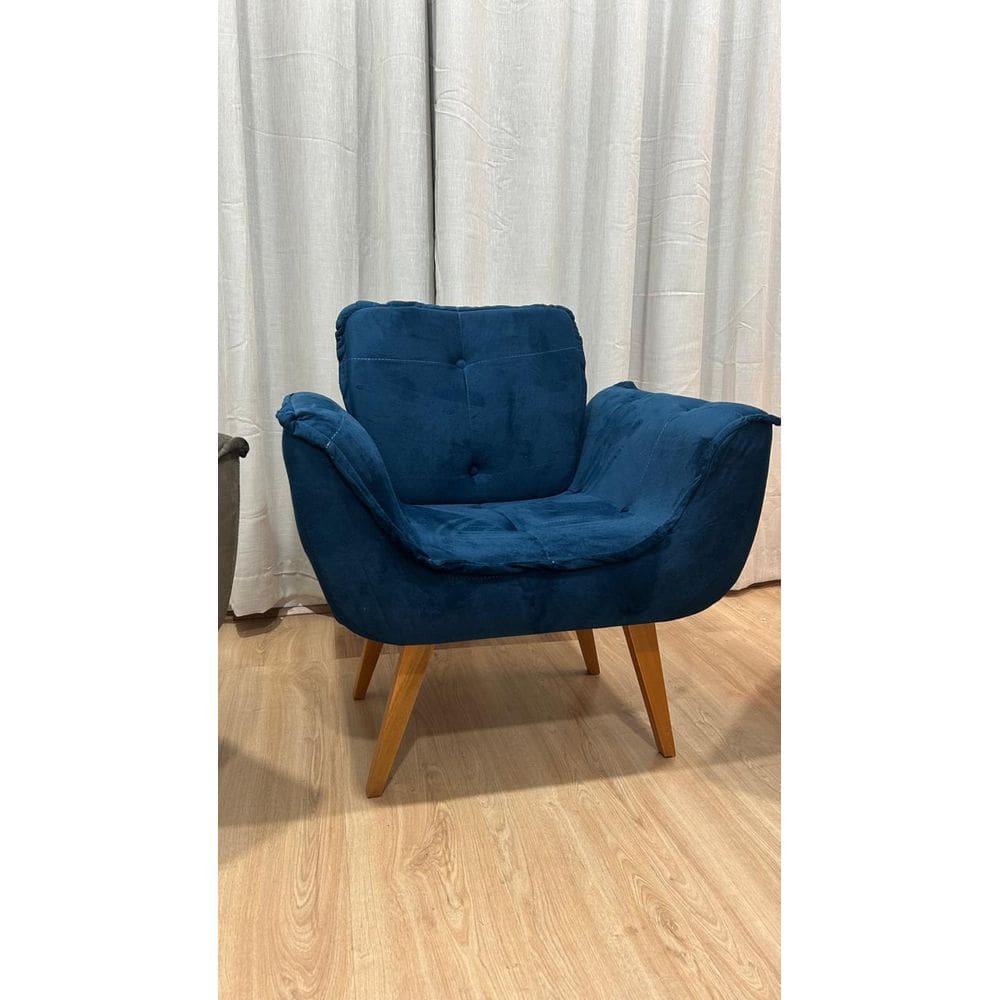 Poltrona Decorativa 1 Lugar Azul 325 Rebeca