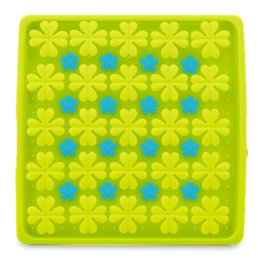 Comedouro Lento e Tapete de Fuçar com Ventosas Nyp Floral Para Cães e Gatos