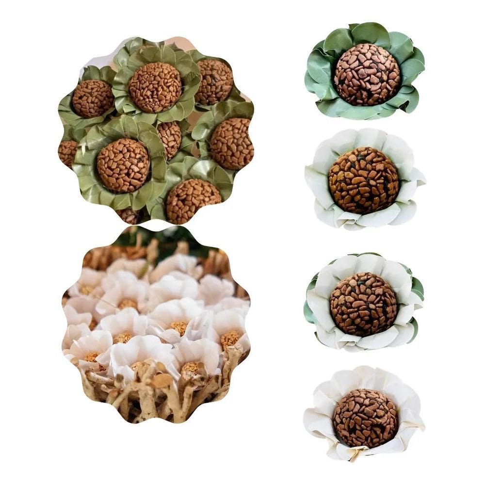 100 Forminhas Para Verde Oliva E Off White