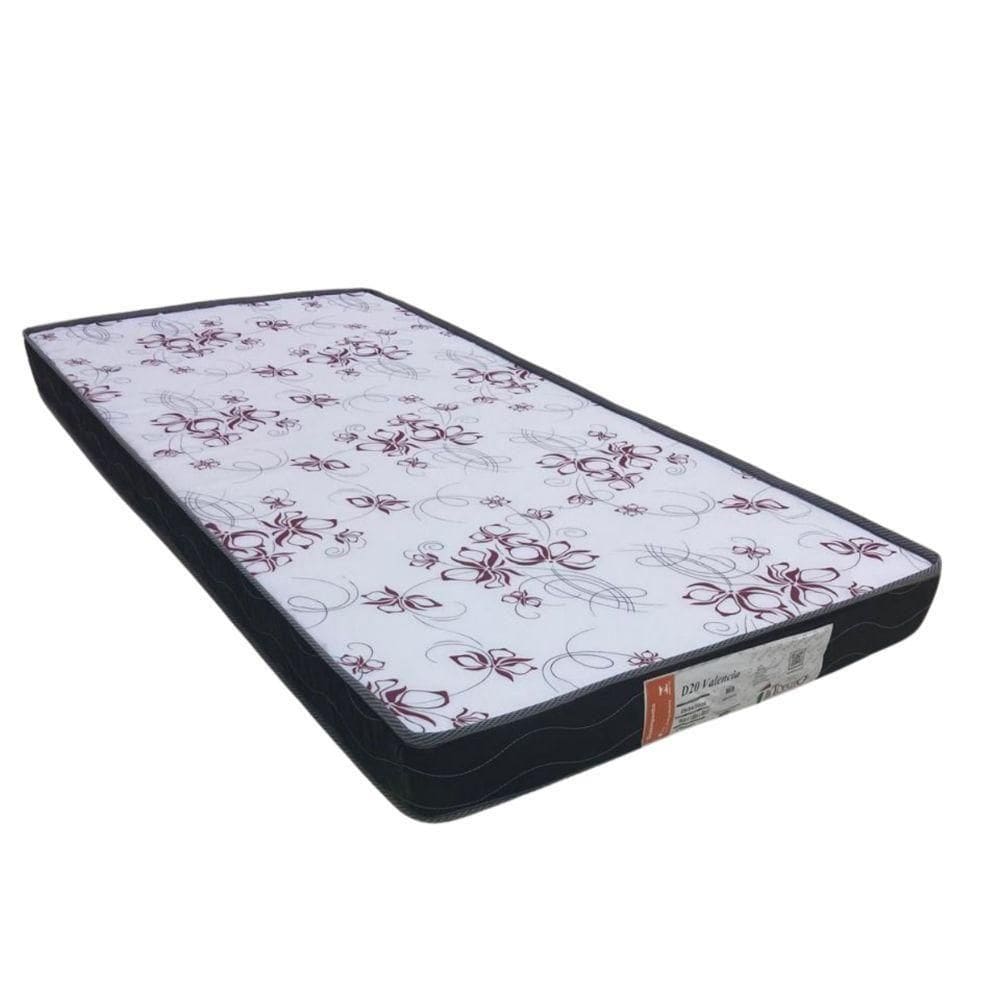 Colchão Solteiro (78x188) D20 Preto Valencia Topázio Colchões