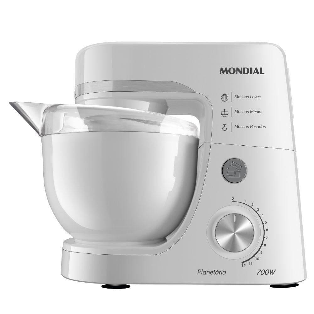 Batedeira Planetária 500W Mondial BP-03W 12 Velocidades Branco 110V