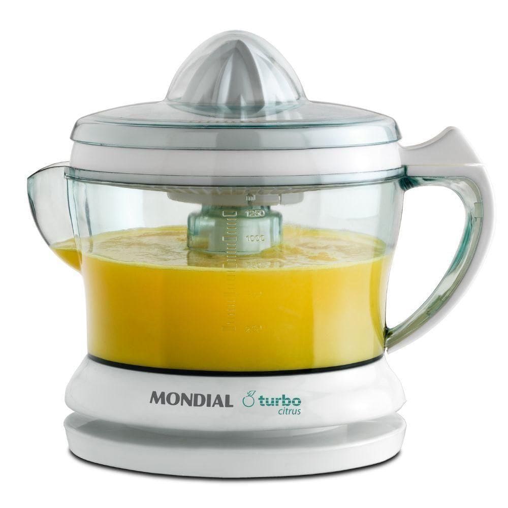 Espremedor De Frutas Mondial 1,25L 25W Turbo Citrus E-01 Branco 220V