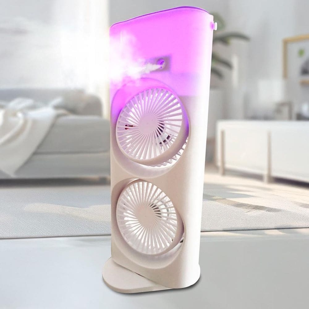 Ventilador Torre Usb Potente Duplo Mesa Melhor Sensação