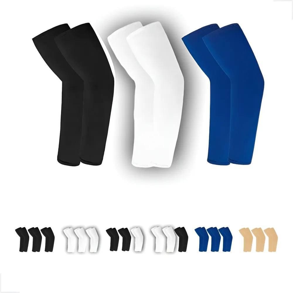 Kit 03 Par Manguito Proteção Solar Braço Cic Preto-Branco-Az