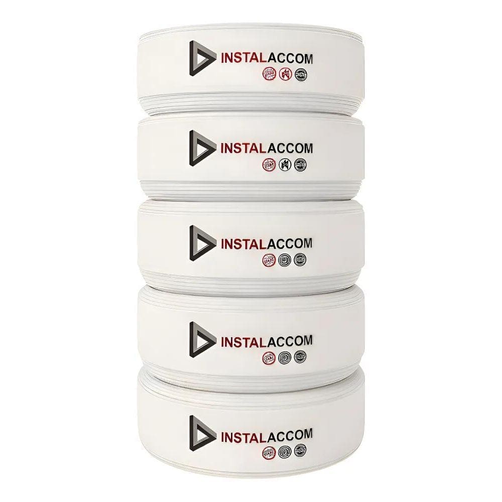 Fio Branco 2,5Mm Cabo Flexível Rolo Com 100 Metros Elétrico