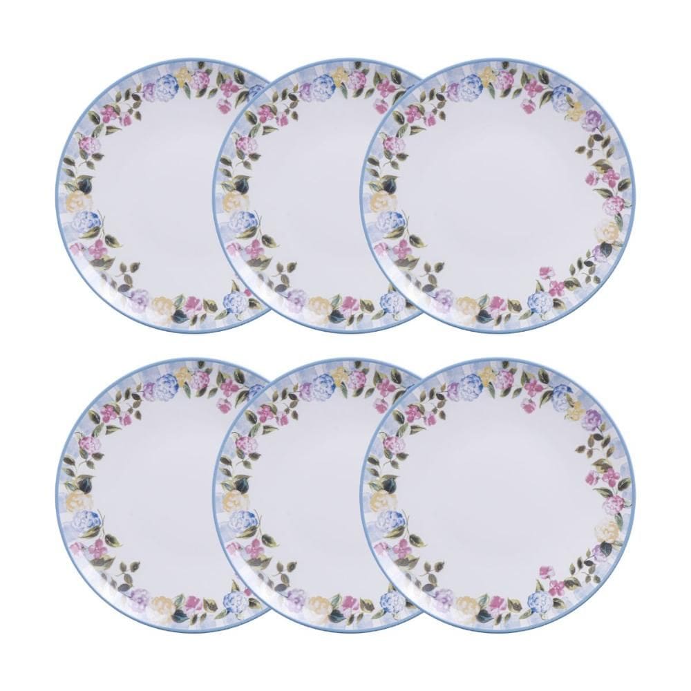 Conjunto 6 Pratos Rasos 25cm Porcelana Aura Tramontina