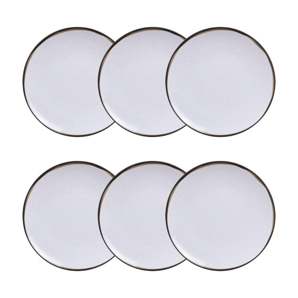Conjunto 6 Pratos Sobremesa 19cm Canyon Porcelana Tramontina