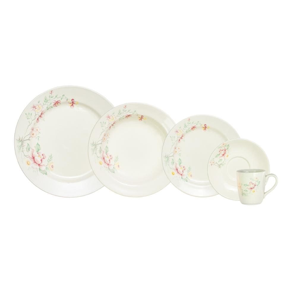 Jogo de Jantar Primavera Suave 60 Peças Porcelana Schmidt