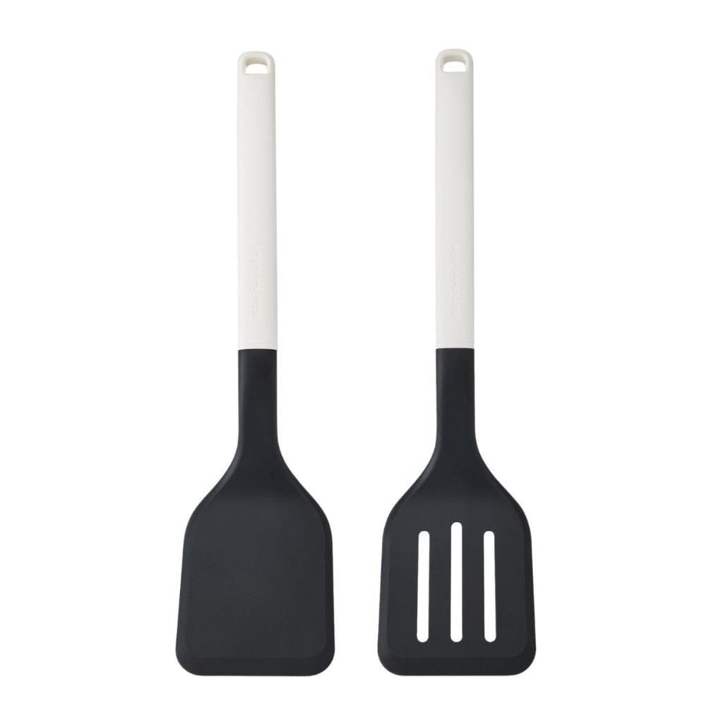 Jogo Espátula Turner e Perfurada Cozinha Branco KitchenAid