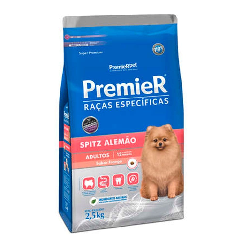 Ração Premier Raças Específicas Spitz Alemão Cães Adultos Frango 2,5kg