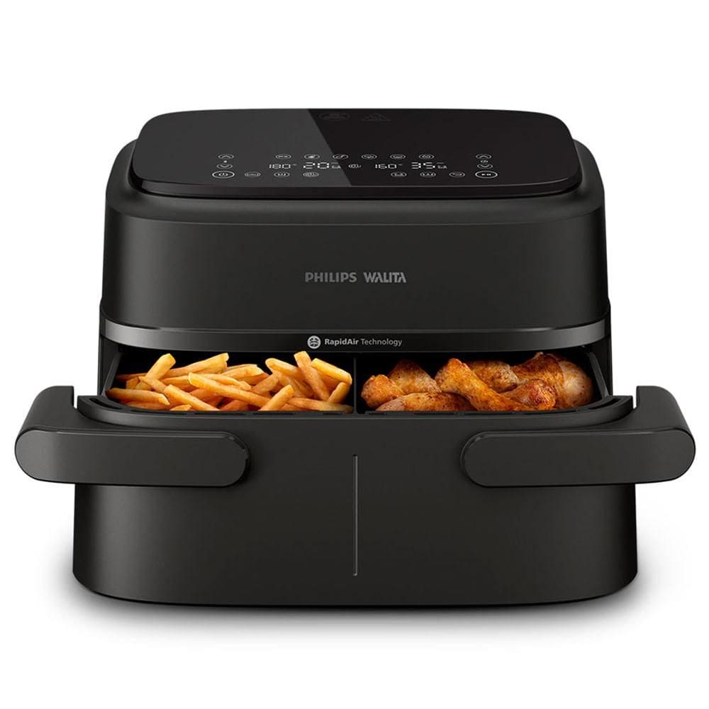 Fritadeira Airfryer Série 1000 Duplo Cesto 7,1L Philips Walita 1850W