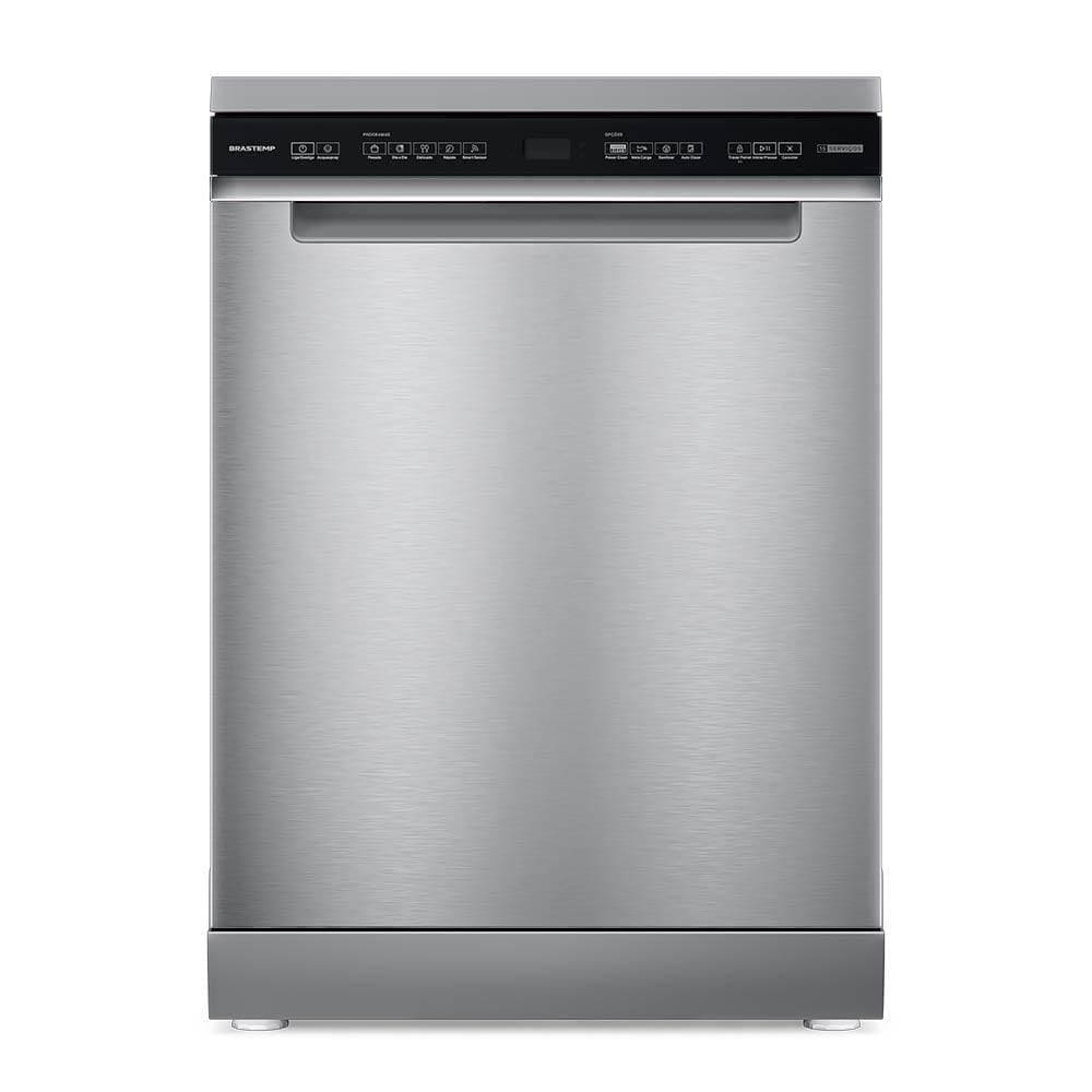 Lava-Louças Brastemp com Smart Sensor Inox com 15 Serviços, 05 Programas de Lavagem - BLF61AR - 220V