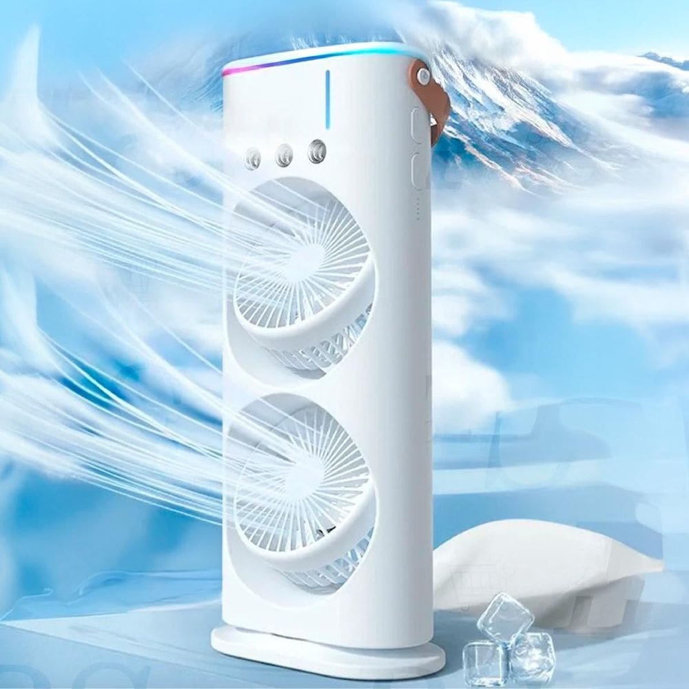 Ventilador Led Portátil Usb Refrigeração Mesa Duplo