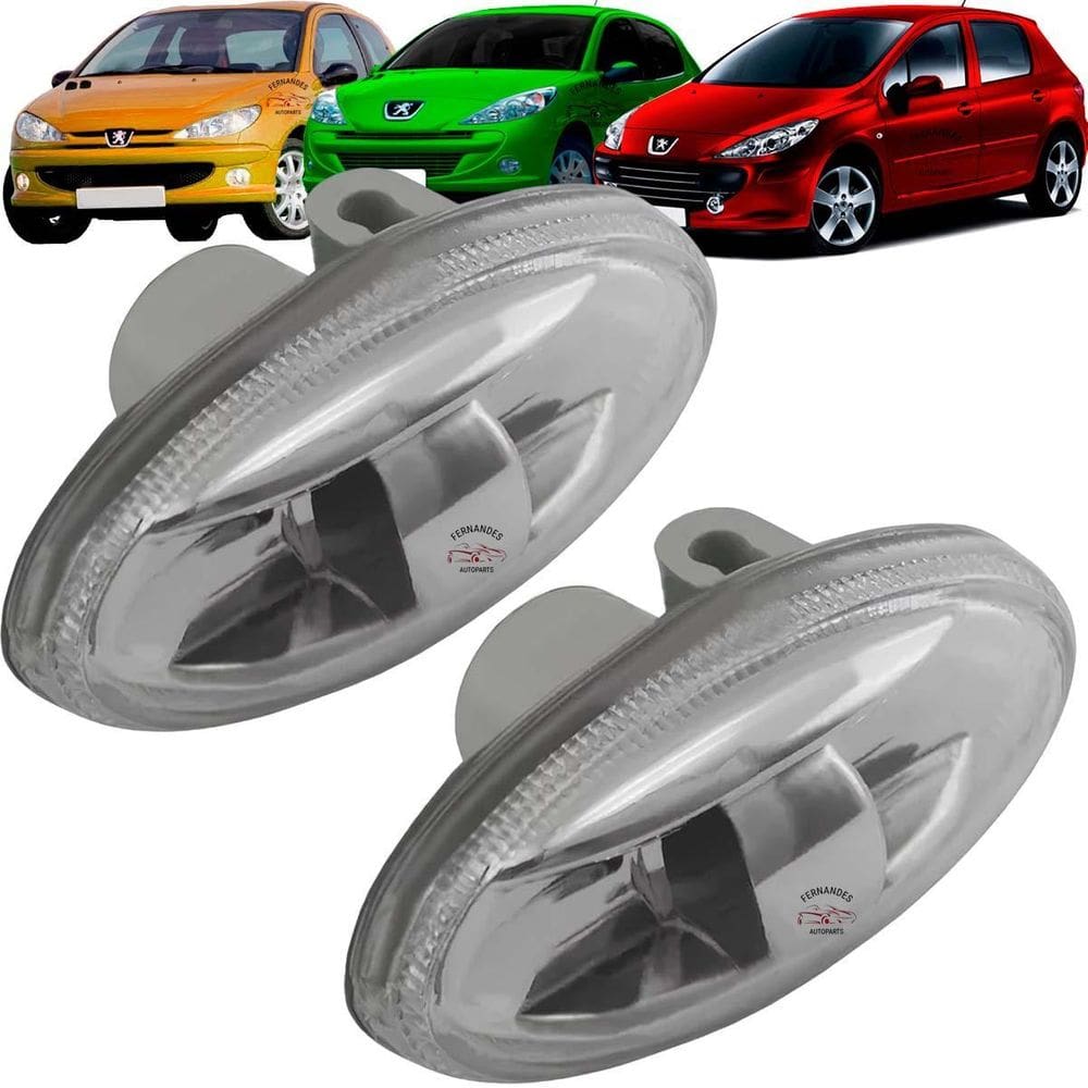 Par Lanterna Lateral Seta Pisca Paralama Peugeot 206 207 307