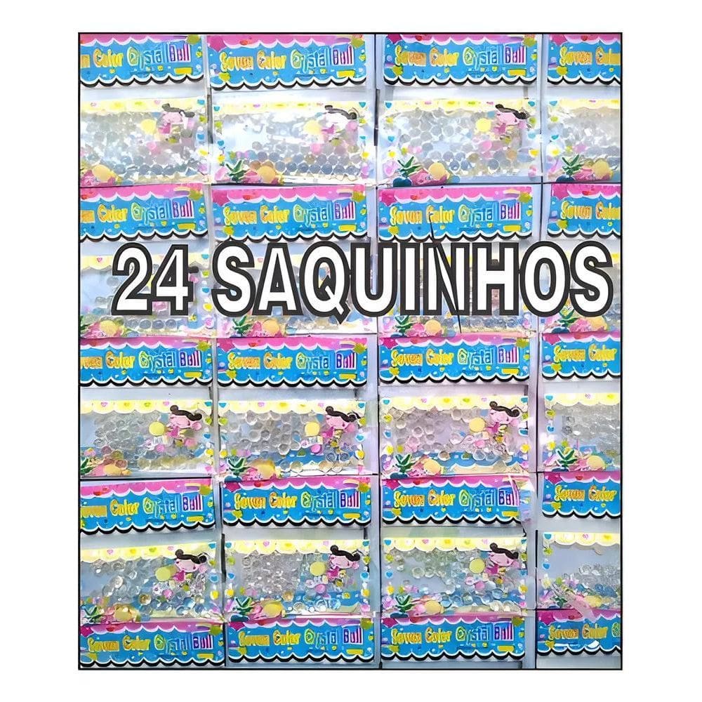 24 Saquinhos Bolinha Gel Cresce Aguá Orbeez - 1500 Bolinhas