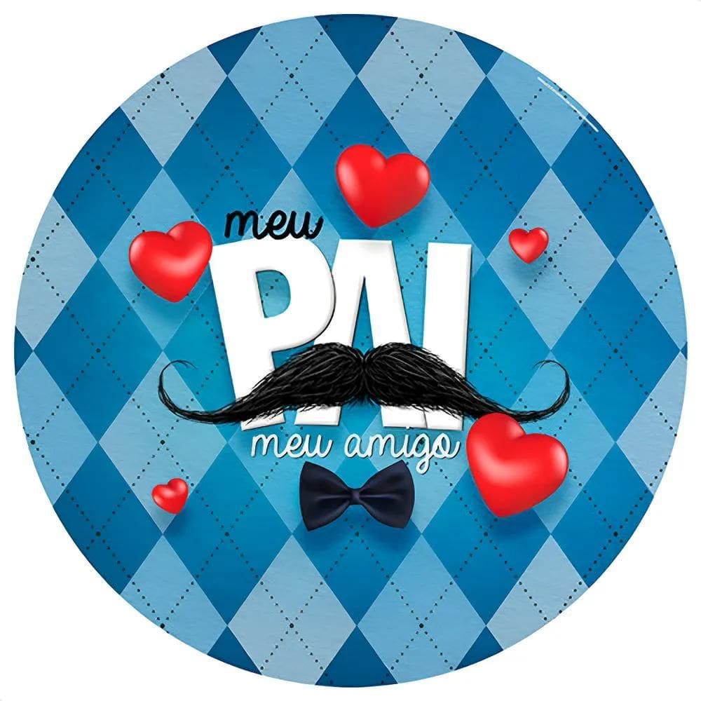 Painel Festa Redondo Sublimado 3D Tecido C/Elástico 1,5X1 Pa