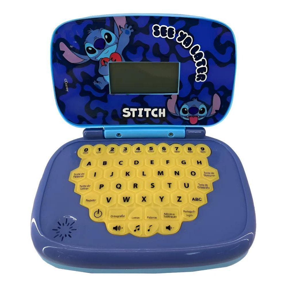 Laptop Infantil Educativo Candide Disney Stitch Bilíngue