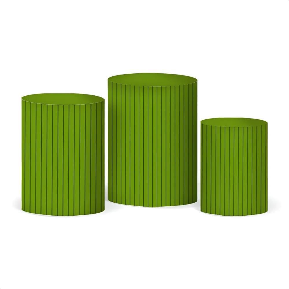 Trio Capa Cilindro Ripados Lisos Tecido Veste Fácil C/E Verd