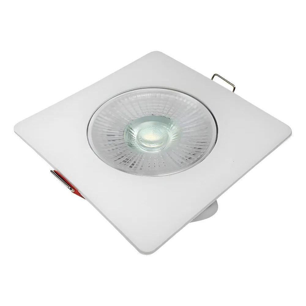 Kit 5 Spot Led Quadrado Embutir 6500K 5W Avant Cor Branco