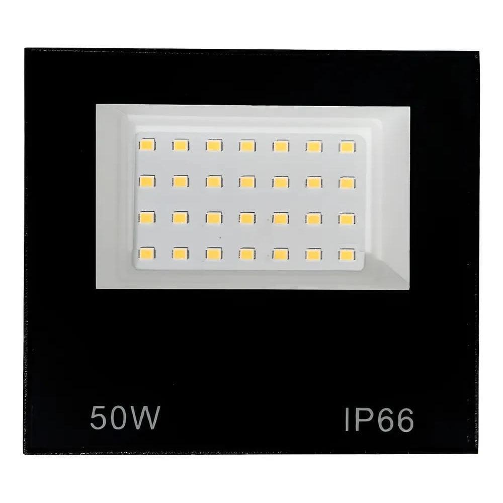 Refletor Holofote Led Branco Quente 3000K Luz Amarela 50W Pr