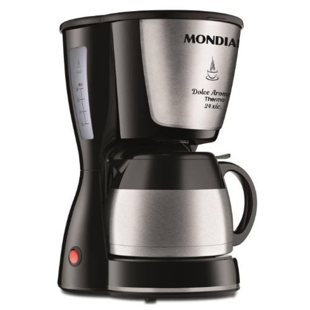 Cafeteira Elétrica Mondial Dolce Arome Thermo Inox C-33 Jt 24 Xícaras Preto Inox 220V
