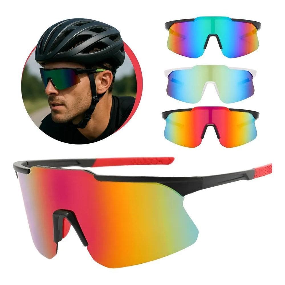 Óculos Esportivo Ciclismo Bike Corrida P Rosa Preto/Azul