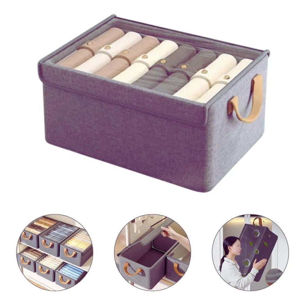 Cesto Caixa Organizadora Dobrável Guarda Roupa Grande Gaveta